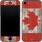 Canadian Flag Dark Wood iPhone 8 Skin